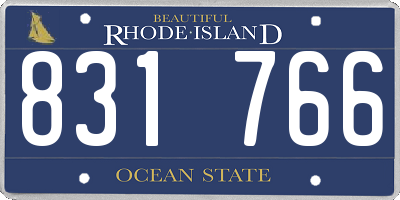 RI license plate 831766