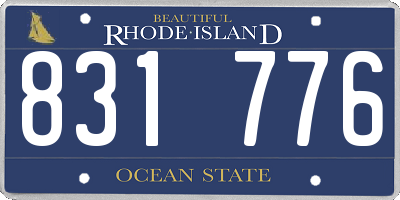 RI license plate 831776