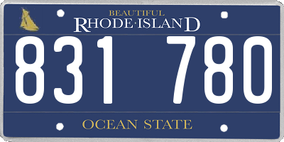 RI license plate 831780