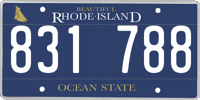 RI license plate 831788