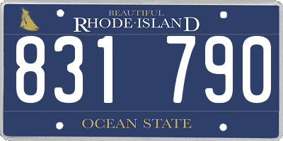RI license plate 831790