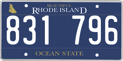 RI license plate 831796
