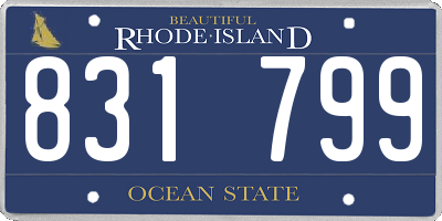 RI license plate 831799