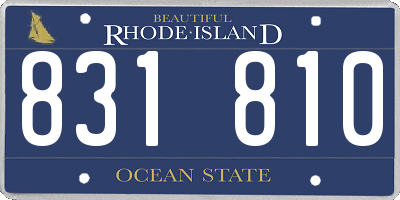 RI license plate 831810