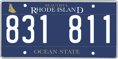RI license plate 831811