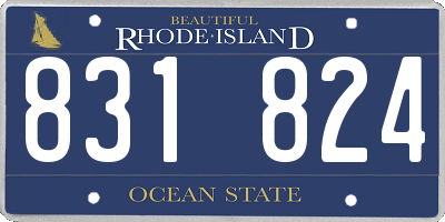 RI license plate 831824