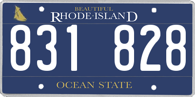 RI license plate 831828