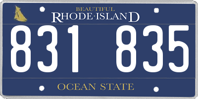 RI license plate 831835