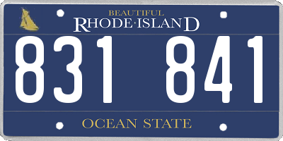 RI license plate 831841