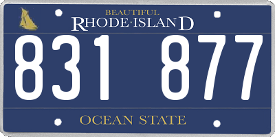 RI license plate 831877