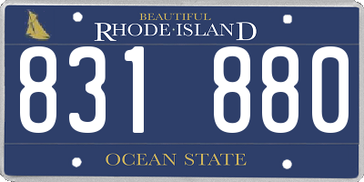 RI license plate 831880
