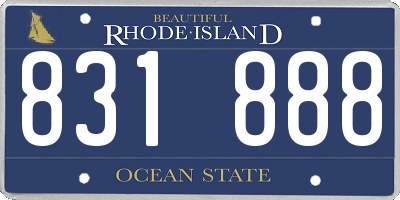 RI license plate 831888