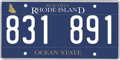 RI license plate 831891