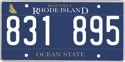RI license plate 831895