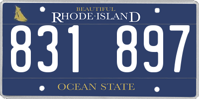 RI license plate 831897