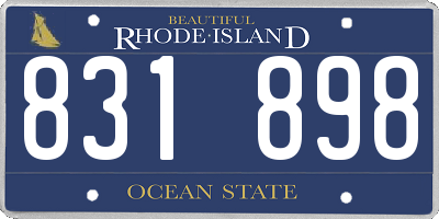 RI license plate 831898