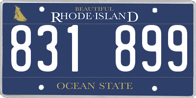 RI license plate 831899