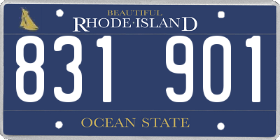 RI license plate 831901