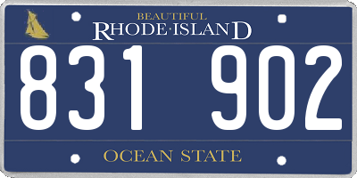 RI license plate 831902