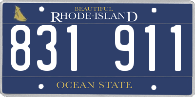 RI license plate 831911