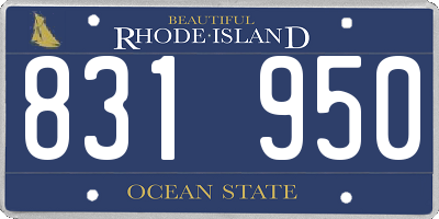 RI license plate 831950