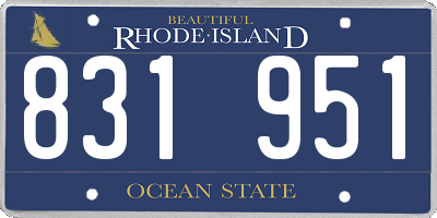 RI license plate 831951