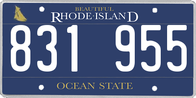 RI license plate 831955