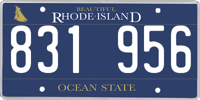 RI license plate 831956