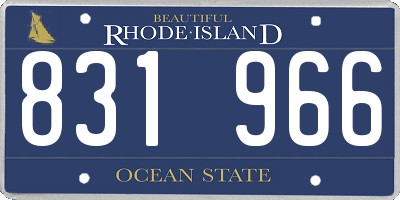 RI license plate 831966