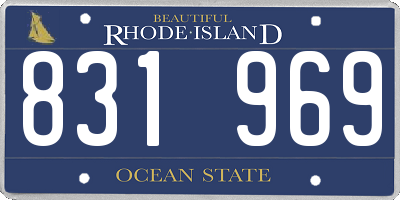 RI license plate 831969