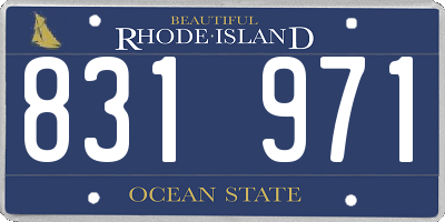 RI license plate 831971