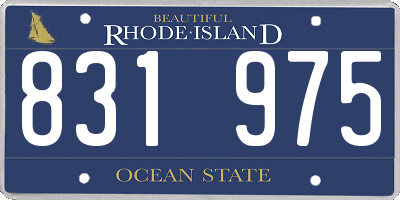 RI license plate 831975