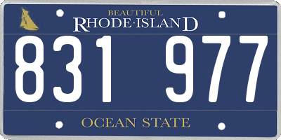 RI license plate 831977