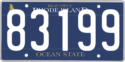 RI license plate 83199