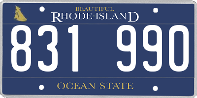 RI license plate 831990