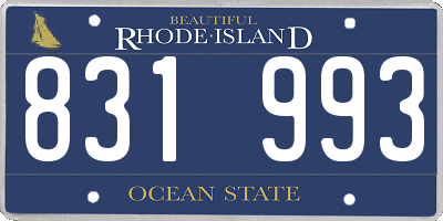 RI license plate 831993