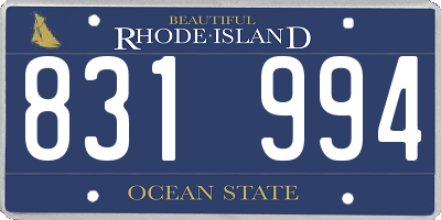 RI license plate 831994