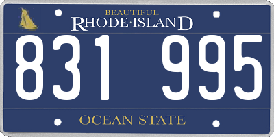 RI license plate 831995