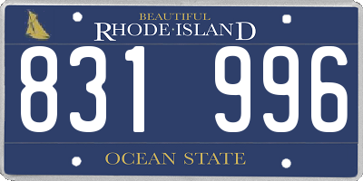 RI license plate 831996