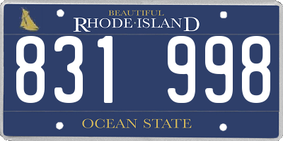 RI license plate 831998