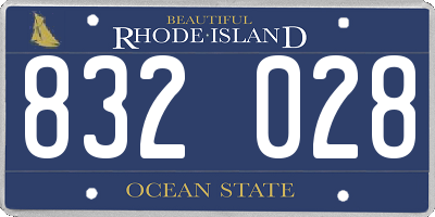 RI license plate 832028
