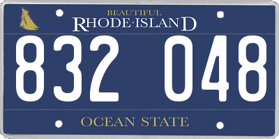 RI license plate 832048