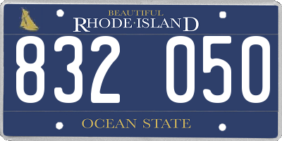 RI license plate 832050