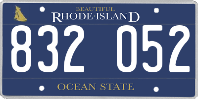 RI license plate 832052