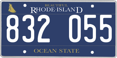 RI license plate 832055
