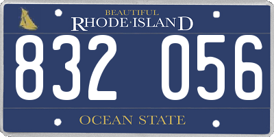 RI license plate 832056