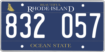 RI license plate 832057