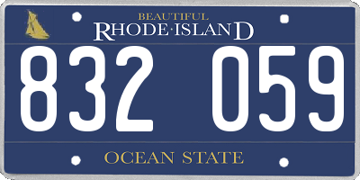 RI license plate 832059