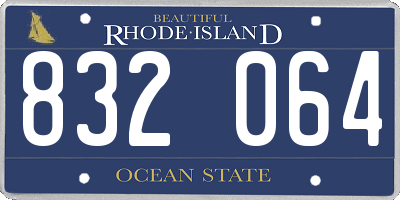 RI license plate 832064