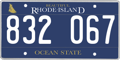 RI license plate 832067
